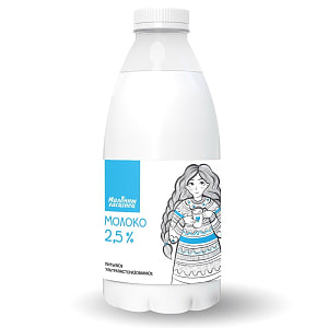 Молоко ультрапаст жир. 2.5% пэт 0.93л Малочны гасцiнец
