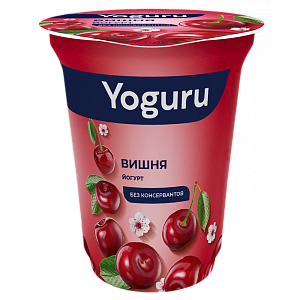 Йогурт питьевой 1,5% «Yoguru» вишня п/ст стакан 310г