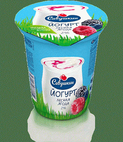 Йогурт жир. 2% с фрукт нап лесная ягода п/ст вес 350г САВУШКИН