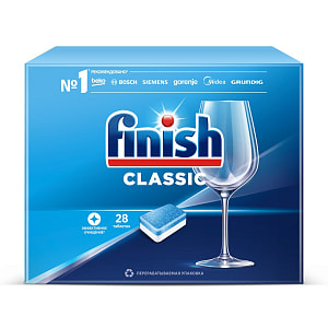 Cредство для мытья посуды в посудомоечных машинах в таблетках FINISH CLASSIC, 28 шт.