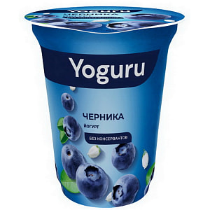 Йогурт питьевой 1,5% «Yoguru» черника п/ст стакан 310г
