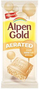 Шоколад белый пористый Альпен Гольд Aerated 80г