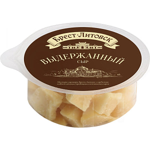 Сыр твердый "Брест-Литовск выдержанный экстра" массовой долей жира в сухом веществе 45 % фасованный (колотый) 150 г